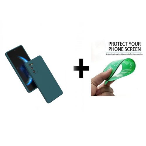 Case 2 pièce Pochette pour Samsung s23 (5G)Vert + ciramik anti casé
 Fiche Technique et Prix au Maroc