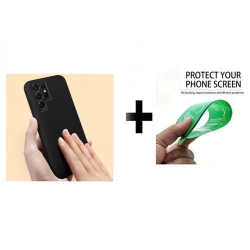 Case 2 pièce Pochette pour Samsung s23 ultra Noir + ciramik anti casé
 Fiche Technique et Prix au Maroc