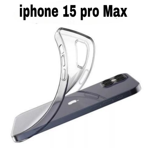 Case Coque silicone pour Iphone 15 Pro Max souple qualité bien transparente
 Fiche Technique et Prix au Maroc