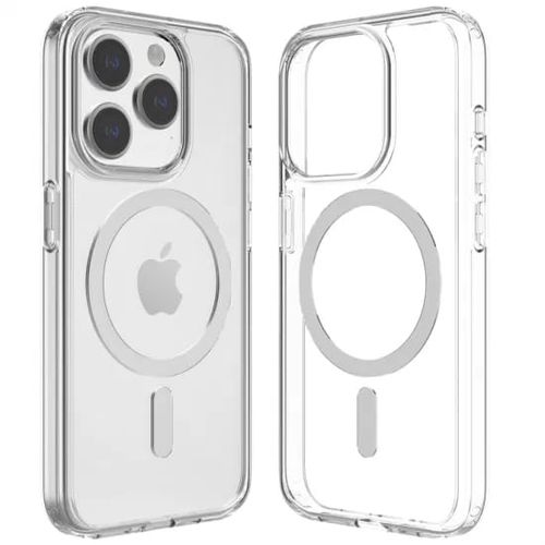 Case Pochette pour IPhone 15 pro max transparent MagSaf anti-collision
 Fiche Technique et Prix au Maroc
