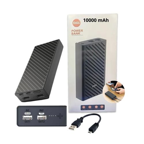 Mmi NOIR PowerBanks 10 000mAh Ultra Slim Portable Fast Charger-double sortie +câble de charge
 Fiche Technique et Prix au Maroc