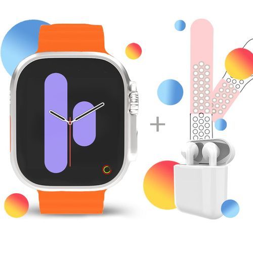 Montre connectée 2 en 1 pour hommes et femmes, smartwatch, + 1 ceinture gratuite
 Fiche Technique et Prix au Maroc