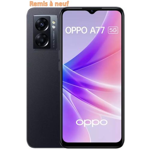 Oppo A77 (6Go+128Go) - 6,56" - 50MP IA Camera - Noir -Chargeur NN inclus-Remis a neuf
 Fiche Technique et Prix au Maroc
