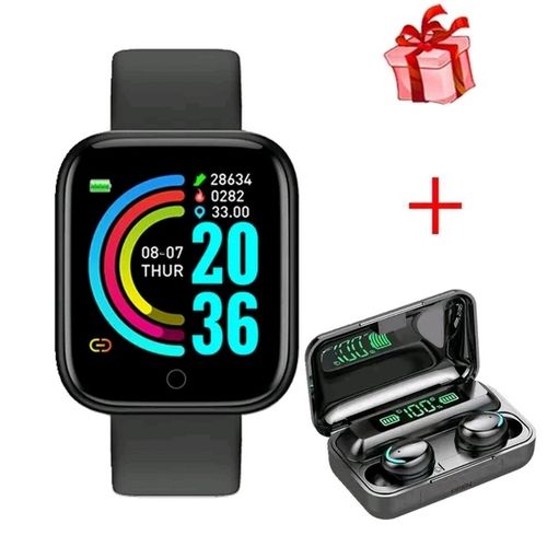 Pack écouteurs Bluetooth F9+ smart Watch D 20
 Fiche Technique et Prix au Maroc