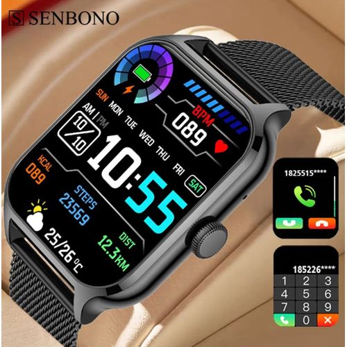 SENBONO Montre intelligente de sport pour hommes et femmes, appel Bluetooth,
 Fiche Technique et Prix au Maroc