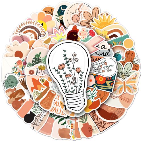 Stickers Cute Bohemia Art Aesthetic Scrapbook Laptop Phone Guitar Diary Graffiti Cartoon Boho Sticker lot/30 pcs
 Fiche Technique et Prix au Maroc