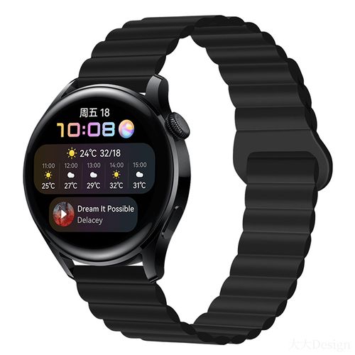 Bracelet Océan Magnétique en Silicone pour 22mm Noir Pour Huawei Watch GT3 46mm, GT 2 GT2 Pro
 Fiche Technique et Prix au Maroc