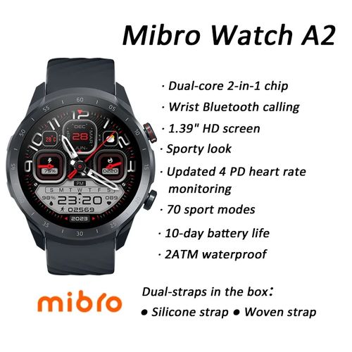 Mibro A2 Montre Connectée Sportive, Appel Bluetooth,Écran HD de 1.39 Pouces
 Fiche Technique et Prix au Maroc