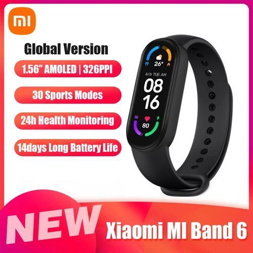 XIAOMI Nouveau Mi Band 6 Smart bracelet Intelligent AMOLED Screen GLOBAL VERSION
 Fiche Technique et Prix au Maroc