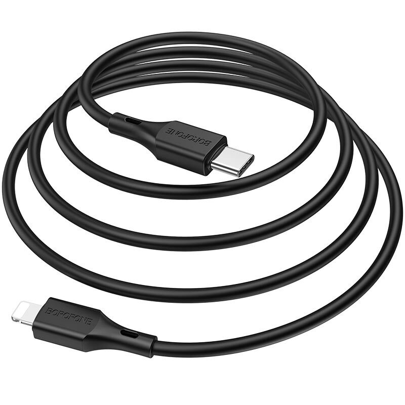 borofone bx49 cool pd charging data cable usb c to lightning wire