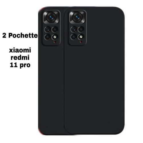 2 Pochette silicone Noir et Noir pour Xiaomi redmi Note 11 pro (4G)(4G)
 Fiche Technique et Prix au Maroc