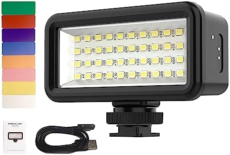 SupMaka Lampes de plongée sous-marine, lampe vidéo étanche haute puissance, lumières LED sous-marines à intensité variable IPX8, lampe de plongée 131 pieds (40 m) – Accessoires de caméra pour Gopro, Hero, Samsung SIR, caméra d'action
 Fiche Technique et Prix au Maroc