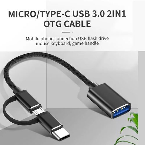 Adaptateur OTG 2 en 1 micro USB type-c 3.0
 Fiche Technique et Prix au Maroc