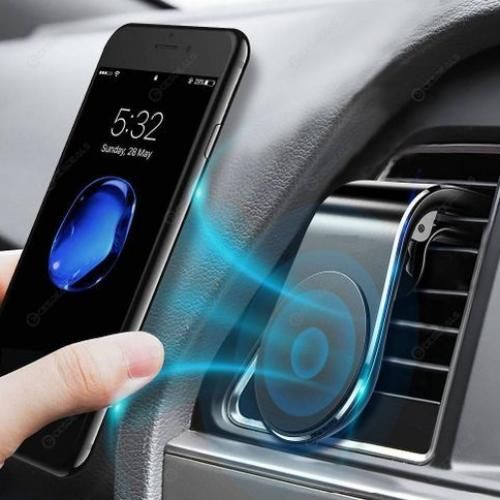 Fixation Aimant Alliage Aluminium Support Magnétique Téléphone Pour Grille Aération BMW Série 5/GT - Installation Facile, Design Aluminium Support Téléphone Magnétique Universel