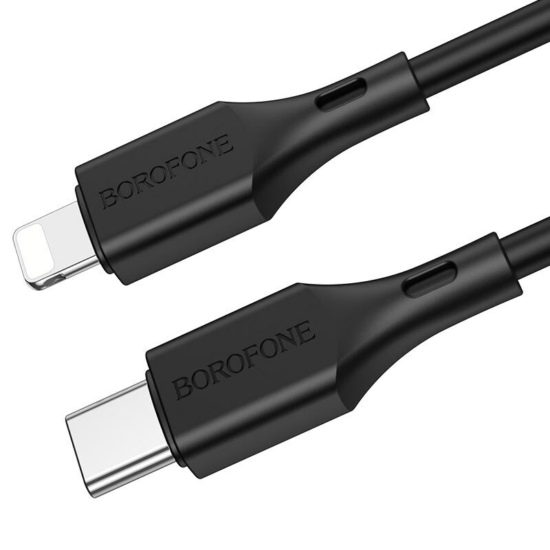 borofone bx49 cool pd charging data cable usb c to lightning closeup