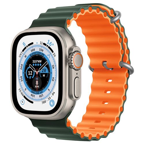 Bracelet Océan pour Apple watch Vert Orange 42/44/45/49mm
 Fiche Technique et Prix au Maroc