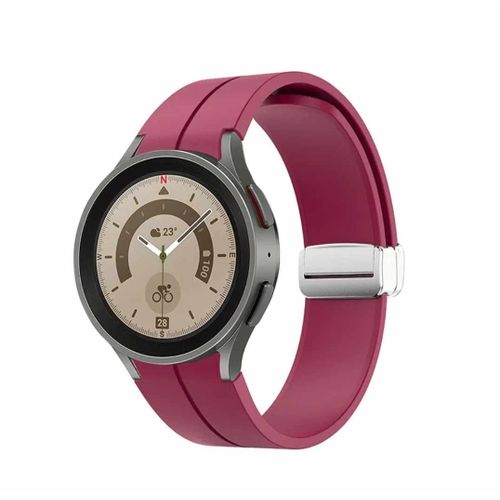 Bracelet à boucle magnétique en Silicone 20mm pour Samsung Galaxy watch 6 40/44mm Watch 6 Classic 43/47mm watch 5/5 Pro 40/45mm Watch 4 Classic /42/46/44/40mm
 Fiche Technique et Prix au Maroc