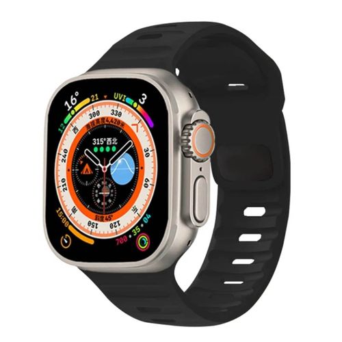 Bracelet de rechange en silicone pour Apple Watch 42/44/45/49mm iwatch Serises **La montre n'est pas incluse**
 Fiche Technique et Prix au Maroc