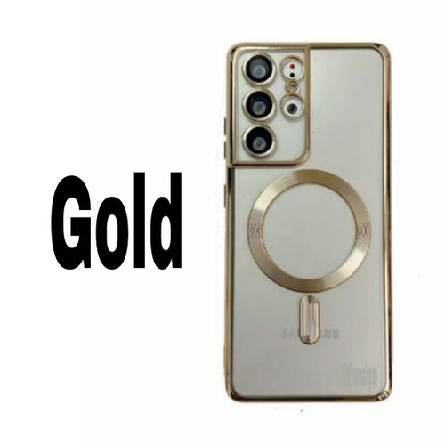 Case Pochette Gold pour Samsung Galaxy s23 ultra charger sans fil Transparente
 Fiche Technique et Prix au Maroc