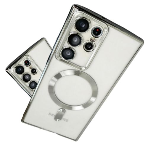 Case Pochette MagsaFe pour Samsung Galaxy S23 ULTRA Silicone Simple Transparent GRIS
 Fiche Technique et Prix au Maroc