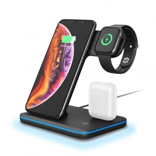 Charge rapide 3 en 1 chargeur sans fil pour Iphone Apple Watch Airpods
 Fiche Technique et Prix au Maroc