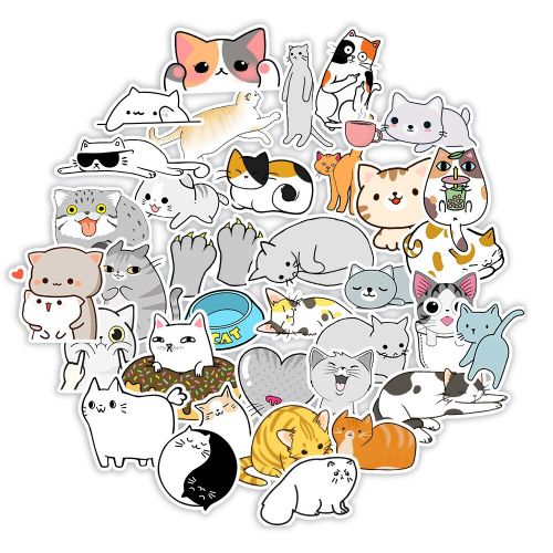 Cute Cats Animal Graffiti Sticker Mixed Style Toys For Suitcase Laptop Bike Luggage Car Scooter Skateboard
 Fiche Technique et Prix au Maroc