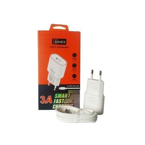 DINEX Chargeur Secteur Blanc 3A avec Câble Micro-USB Inclus - Charge Rapide
 Fiche Technique et Prix au Maroc