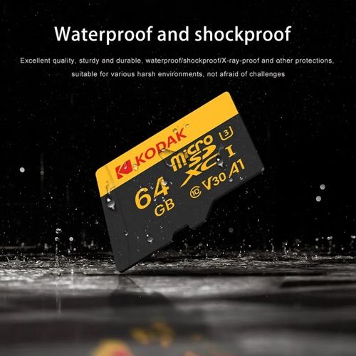 Kodak Carte Mémoire Micro SD 64 GB 100 MB/s Class10 U3
 Fiche Technique et Prix au Maroc