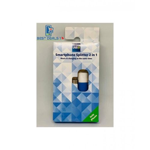 LAB31 2 x 1 adaptateur iphone 7 8 plus X Connecteur splitter pour écouteur et chargeur
 Fiche Technique et Prix au Maroc
