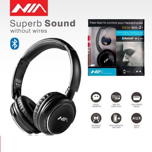 Nia Casque NIA Bluetooth Avec Micro Soutien Lecteur Micro SD Radio FM Aux-Entrée
 Fiche Technique et Prix au Maroc
