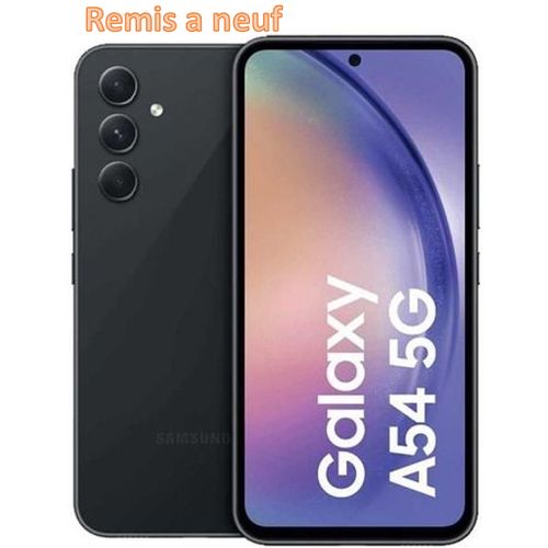 Samsung Galaxy A54 5G - Noir - 6.5'' - (8GB - 128GB) -Chargeur NN inclus-[Remis a neuf]
 Fiche Technique et Prix au Maroc