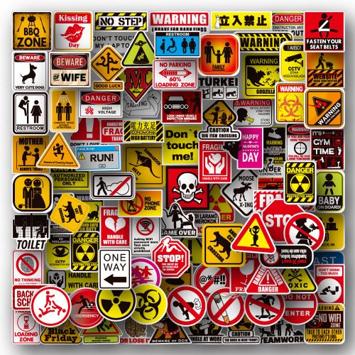 Stickers Cartoon Warning Danger Banning Skateboard Guitar Laptop Motorcycle Car Classic Toy Cool lot/30 pcs
 Fiche Technique et Prix au Maroc