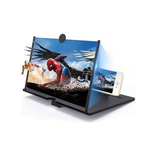 Support amplificateur vidéo Loupe d'écran de téléphone portable Verre 3D agrandi
 Fiche Technique et Prix au Maroc