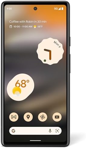 TracFone Google Pixel 6a 5G, 128 Go, noir - Smartphone prépayé (verrouillé)
 Fiche Technique et Prix au Maroc