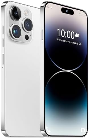 ExAchat A14 Pro Max 5G Smartphone débloqué – 6 Go + 256 Go, téléphones portables entièrement débloqués pour Android 13, téléphone portable débloqué 6,82", 6800 mAh, caméra frontale 48 MP + caméra principale 108 MP (blanc)
 Fiche Technique et Prix au Maroc