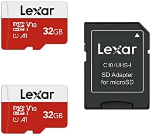 Lexar Lot de 2 cartes Micro SD 32 Go, carte mémoire flash microSDHC UHS-I avec adaptateur – jusqu'à 100 Mo/s, U1, Class10, V10, A1, carte TF haute vitesse (2 cartes microSD + 1 adaptateur)
 Fiche Technique et Prix au Maroc