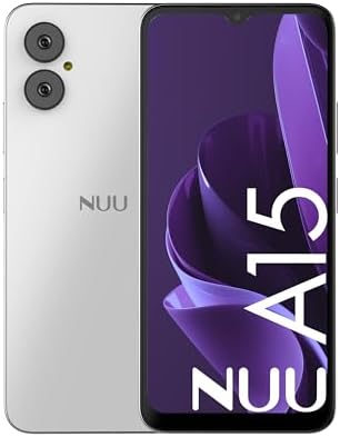 NUU A15 Téléphone portable 4 Go + 128 Go, compatible avec Mint, Metro, T-Mobile, Qlink et plus, parfait pour les adolescents, double SIM 4G, Octa-Core Helio G36 2,2 GHz 6,5" HD+, Android 13, blanc, garantie américaine
 Fiche Technique et Prix au Maroc