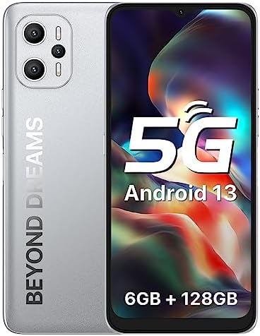 UMIDIGI F3 Pro 5G Unlocked Cell Phones, Android 13 Unlocked Phones, 12(6+6)GB+128GB, 48MP Main Camera, 6.6” FHD+ Display Screen, Octa-Core Processor, 6000mAh Battery, Dual 5G Unlocked Smartphone, NFC Fiche Technique et Prix au Maroc