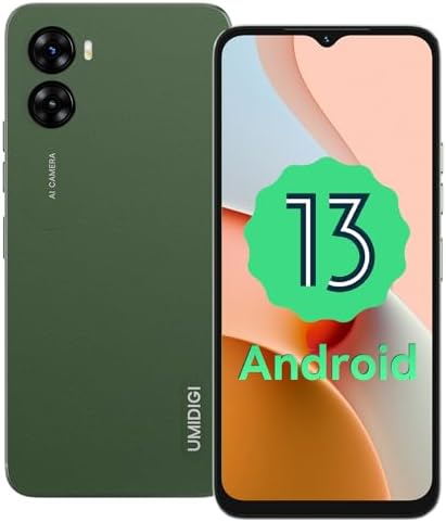UMIDIGI Smartphones débloqués G3 Android 13 Téléphone portable débloqué Dual Sim 4G LTE Téléphone portable 4G+64 Go Extensible 1 ToBG 6,52" HD+ Mode nuit 5150 mAh GSM Téléphone débloqué
 Fiche Technique et Prix au Maroc