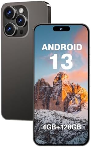 Téléphones Android débloqués 2023 Smartphone Android 13 avec Dynamic Island 4 Go + 128 Go Téléphones mobiles 8 cœurs Appareil photo 50MP + 13MP Écran HD 6,54" Téléphone portable longue durée de vie de la batterie avec double SIM 4G (Noir)
 Fiche Technique et Prix au Maroc