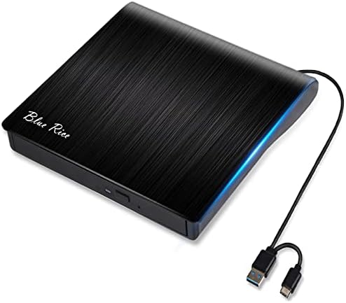 BLUERICE Lecteur DVD/CD +/- RW externe pour ordinateur portable de bureau MacBook PC Linux Mac OS Windows 7/8/10/XP/Vista, USB 3.0 Portable CD DVD ROM Graveur Graveur Graveur
 Avis, Fiche Technique et Prix au Maroc
