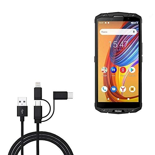 Câble BoxWave compatible avec Haier Titan T5 - Câble AllCharge 3-en-1 pour Haier Titan T5 - Noir de jais
 Fiche Technique et Prix au Maroc