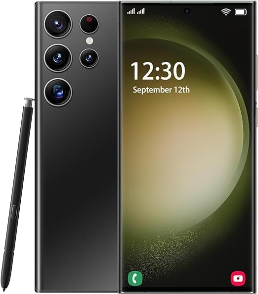 SANSHREUNI C23 Téléphone portable débloqué, smartphone 5G avec S Pen, 6 Go + 256 Go, téléphone débloqué Full Netcom, batterie 6800 mAh, écran FHD+ 6,8", appareil photo 120 Hz 80 MP, GPS/Face ID/téléphone double SIM (Noir)
 Fiche Technique et Prix au Maroc