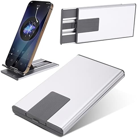 Giantree Metal Foldable Phone Stand, Adjustable Cell Phone Stand Phone Holder Portable Phone Stand Travel Compatible with Most Smartphones Tablets Fiche Technique et Prix au Maroc