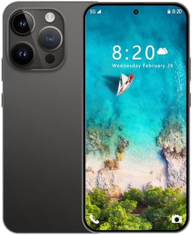 BLACKCYBER I15 Pro Max (12 + 512 Go), téléphone portable 5G débloqué Android, écran FHD de 6,8 pouces, batterie 6800 mAh, appareil photo 13 + 48 MP, prise en charge de stockage extensible de 1 To, double carte SIM Nao (noir)
 Fiche Technique et Prix au Maroc