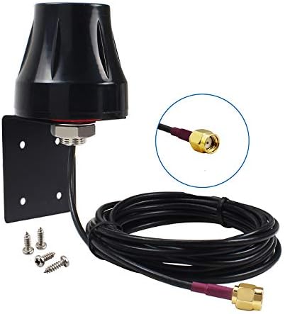 Waterproof Dual Band WiFi 2.4GHz 5GHz 5.8GHz Mini Omni-Directional 5dBi Wall Mount Outdoor RP-SMA Male Antenna for WiFi Router Hotspot Wireless Network Card Security IP Fiche Technique et Prix au Maroc