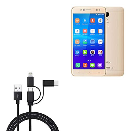 Câble BoxWave compatible avec Haier Leisure L7 - Câble AllCharge 3-en-1 pour Haier Leisure L7 - Noir de jais
 Fiche Technique et Prix au Maroc