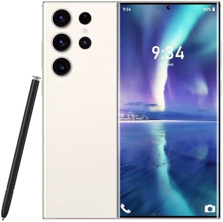 KURSARKEE I23 Téléphone portable ultra débloqué, smartphone longue durée de vie, écran HD de 6,82", téléphones débloqués, Android13 6 + 256 Go avec carte mémoire 128 Go, double SIM/verrouillage d'empreintes digitales/identification faciale/GPS (blanc)
 Fiche Technique et Prix au Maroc