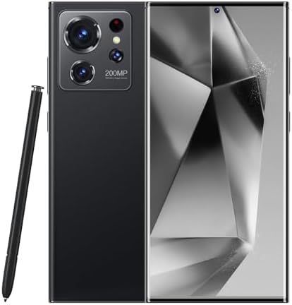 Téléphones portables débloqués S24 Ultra Dual SIM 4G Android 2024 Android 13 avec stylet intégré, 8 Go + 256 Go, écran HD+ 6,8", appareil photo 50 MP + 24 MP 6500 mAh (Noir)
 Fiche Technique et Prix au Maroc