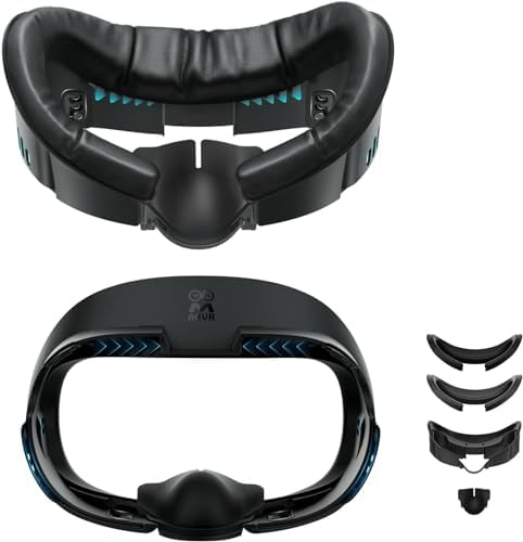 AMVR Face Cover Pad Facial Interface Compatible with Meta/Oculus Quest 3 Accessories, with Soft PU Face Cushion Pad Replacement for Quest 3 and Breathable Ice Silk Cotton, Air-Circulation(Upgraded) Fiche Technique et Prix au Maroc